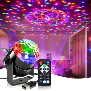 LED Colorful Strobe Light RGB with Remote Stage Disco Light Rotating Strobe for Home Room Parties Birthday Wedding Bar Show Lamp