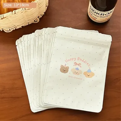 20 Pcs Cute Bear Self sealing Bag Packaging Bag Holiday Gift Packaging Sealed Bag