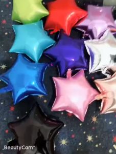 18inch Aluminum Foil Balloons: Star Shape & Pentagram Birthday Decorations