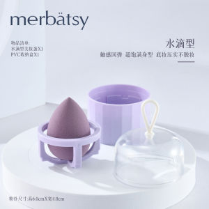 Cosmetic Egg Beauty Blender Sponge Smear-Proof Makeup Water Drop Oblique Cut BB Soft with Egg Storage Rack Wet and Dry Powder Puff