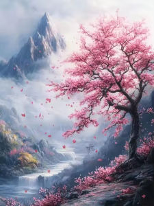 BILIBILI | Acrylic Paint By Numbers Natural Landscape Painting By Numbers on Canvas Coloring By Number for Adults Paint Digital Art