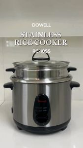 Dowell Stainless Rice Cooker with Steamer (5 cups 8 cups 10 cups capacity) RC-5SS/RC-8SS/RC-10SS