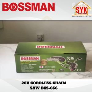 SYK Free Shipping Bossman BCS-666 Cordless Chain Saw Battery Machine Gardening Tools Mesin Chainsaw Bateri 20V