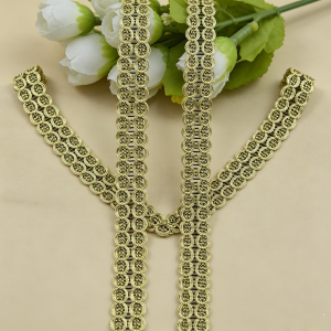 5m/16.4ft Each Pack 1.6cm Lace Trims golden Ribbon for Dress bras Costume Curtain braid cord Elegant DIY Handmade Craft Decorat