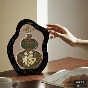 Retro Artistic Wall Decorations Chinese Style Living Room Decorative Paintings Lucky Character Gourd Tabletop Artwork
