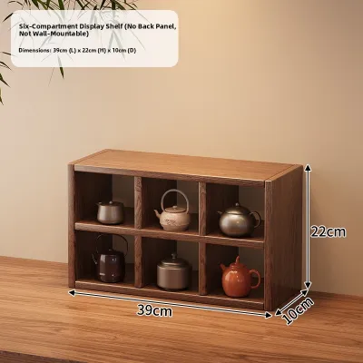 YONGJUE | Wall Mounted Wooden Tea Storage Shelf