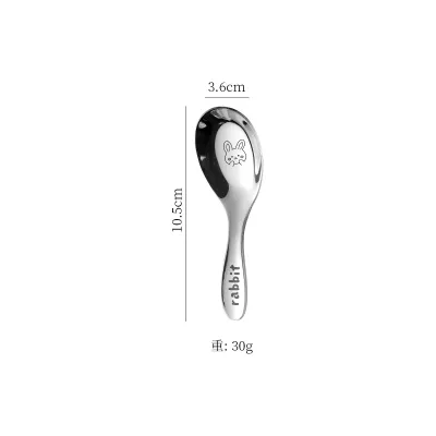Childrens 316 Stainless Steel Spoon Fork Baby Feeding Utensils Eating Spoons Forks Home Use Feeding Baby Dining Tableware