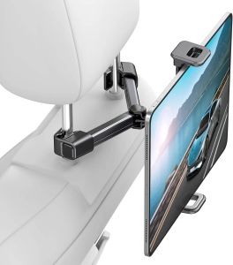 360°Rotation Car Headrest Backseat MountPhone/Tablet Car HolderCar Trip EssentialsAdjustable Back Seat Tablet Holder