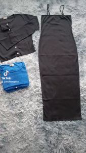 Đầm body 2 dây dáng dài + áo khoác dài tay thời trang XIXO cao cấp sang mịn đẹp