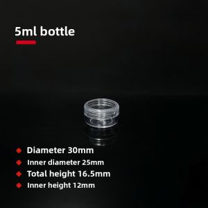 Mini Transparent Plastic Bottle with Lid Cosmetic Sample Cream Separator round Box for Personal Care And Cleaning Tools
