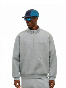 FPA | Insulated Leather Structure Half-Zip Turtleneck Sweater