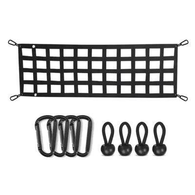 รถ Trunk Organizer สุทธิ UV ป้องกันรถกระบะรถบรรทุกเตียง Cargo ตาข่าย Tailgate สุทธิ Cargo Storage ตาข่าย Divider รถอุปกรณ์เสริม
