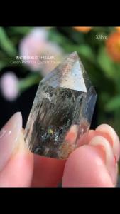 ⛰️Deep Green Phantom Quartz Tower (Rare Old Mine)🪡墨绿针状山峰⛰️绿幽灵 *非一般生长形态风景