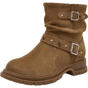 Winter Retro Cowboy Style Womens Short Boots