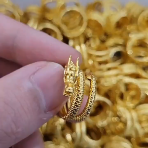 Nhẫn Nam Nữ  Rồng  Bay  Vàng 24K  Cá Tính Thời Trang Đẳng Cấp RBDRAGONXOAYVANG1