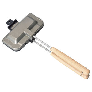 【HOSPORT】Grilled Cheese Maker Nonstick Pie Maker High Temperature Resistant with Long Handle for Breakfast Pancakes Toast Omelets