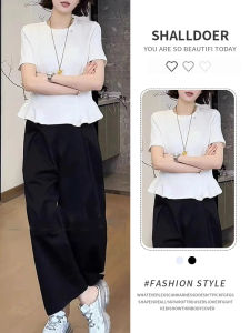 Áo Thun Nữ Tay Ngắn Cổ Tròn Hở Vai Mùa Hè 2025 Phong Cách Hàn Quốc Mới Thời Trang Thon Gọn Ngắn Vai Áo Thun Thường Ngày