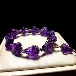Pure natural amethyst cabbage bracelet size: 191610 mm
