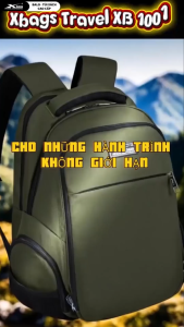 Balo Du Lịch Cao Cấp Chống Nước Xbags Travel XB1001 Không Gian Rộng Lớn Siêu Nhẹ Ngăn Chống Sốc Đựng Được Laptop 17 Inch Sang Trọng Đẳng Cấp!