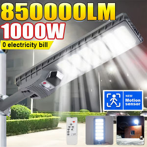 1000W super bright solar light outdoor waterproof street light remote control garden light courtyard light with motion sensor