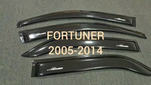คิ้วกันสาด กันสาด รถยนต์ กันสาดประตู คิ้ว ดำทึบ 4ชิ้น โตโยต้า ฟอจูนเนอร์ TOYOTA FORTUNER 2005 2006 2007 2008 2009 2010 2011 2012 2013 2014 ใส่ร่วมกันได้ A