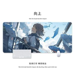 Bandai | Tấm Lót Bàn Phím Cao Su Chống Trượt Hình Cá Voi Hoạt Hình Tấm Lót Chuột Chơi Game JPD1081A Dành Cho Game Thủ