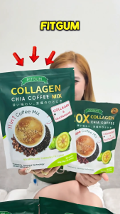 FITGUM Collagen Chia Coffee 11 In 1 Shape Coffee Mix With Collagen & Glutathione Weight Loss COFFEE & Slimming Detox COFFEE