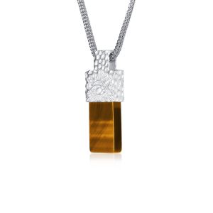 GUDUD | Design Trendy Mens Necklace Tiger Eye Stone