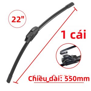 Cần Gạt Nước Kính Chắn Gió Ô Tô Không Khung Hình Chữ J/U Nâng Cấp 13"-28" Chất Liệu Cao Su Cao Cấp Dùng Cho Kính Chắn Gió Phía Trước