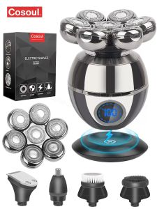 Cosoul Bald Head Shaver 7 Flexible Heads Powerful Electric Shaver for Men Beard Trimmer Razor Bald Hair Clipper Shaver