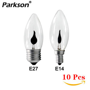 10pcs/lot Edison Flame LED Candel Light Bulb Flicker E27 E14 220V 3W Tip / Tail Retro Vintage Fire Filament Lamp Decor Lighting