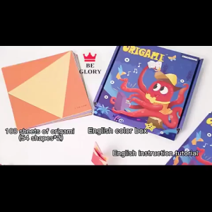DIY Kids Craft Toy 3D Pop-Up Origami Handcraft Paper Art Learning Educational Colorful Folding Papers Art Projects Kit Forst Origami For Kids