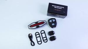 Đèn Hậu Xe Đạp LED Có Điều Khiển Từ Xa Không Dây Sạc USB Chống Nước Tích Hợp Đèn Xi Nhan Đảm Bảo An Toàn Khi Đạp Xe