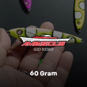 Metal Jig 60 Gram Mongkalo Ambisious Full GID Nemo UV Flourescent Fosfor Umpan Metal Jig 60g 60gram