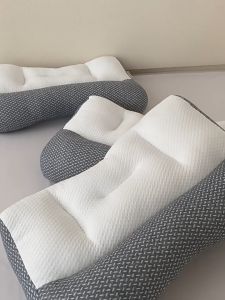 Ergonomic Contour Cervical Pillow Neck Support Bed Pillow for Side Back Stomach Sleeper Adult Sleeping Orthopedic Pillows Sleep Aid Pillow Soybean Fiber Pillow Core