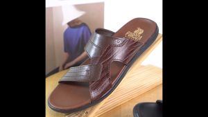 Sandal Pria  Casual Slop Kulit  Outsole Karet Premium Quality LS446