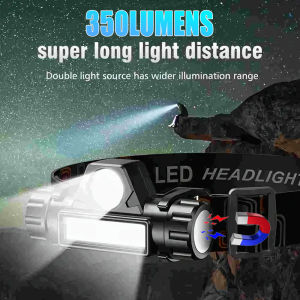 Super Bright Outdoor built-inBattery Rechargeable LED COB Headlamp w/ Magnetic Waterproof Flashlight For Cycling Fishing Running