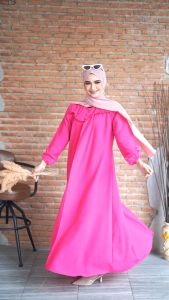 ชุดเดรส IM09วาริสมูลิม ผ่ากลาย ระบาย อก แต่งกระดูม 3 เม็ด สีสดใส ทรงพริ้วพลางหู่น้ำไปได้ดีไม่รัดรูป