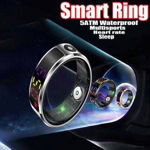 2025 New Smart Ring For Xiaomi Samsung 5ATM Waterproof Heart rate Sleep health Monitoring Long-life Charging case Man Woman LED