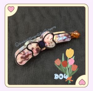 JEDAI BANANA MARBLE IMPORT PREMIUM 10CM / JEPIT PISANG ARKRILIK KOREAN STYLE / JEPIT RAMBUT LOVE PITA KUPU-KUPU MODEL TERBARU / NEW STYLE BANANA HAIR CLIP / PT6968