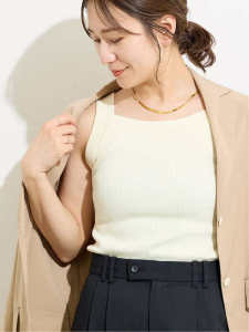 Áo Vest Co Giãn Cao Zoeja JS Arc Line Wide Shoulder Banding Side Breast Reduction American Style Workwear Ribbed Cotton Blend