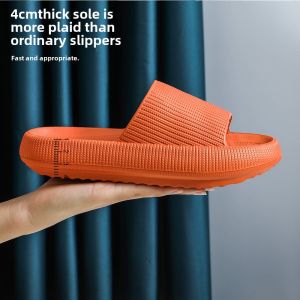 Thick Sole Home Household Slippers Womens Summer Indoor Non-Slip Comfortable Couple Bathroom Bath Soft Bottom Mens Sandals