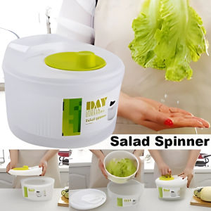 3L Salad Spinner Manual Lettuce Spinner Fruits and Vegetables Dryer with Rotary Handle for Tastier Salads