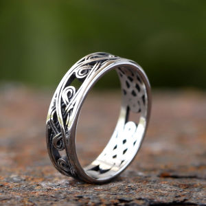 Vintage Celtic Knot สแตนเลสไวกิ้งแหวนแฟชั่น Openwork Nordic แหวนผู้ชาย Biker Amulet เครื่องประดับของขวัญ
