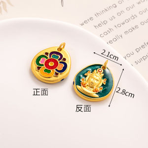 Handcrafted DIY Jewelry Accessories: Sand Gold Pendant Alloy Silver Plated Gold Plated with Handy Straps for Bracelets and Necklaces