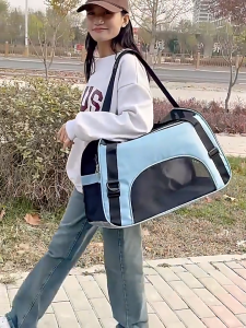 กระเป๋าแมวใบใหญ่ กระเป๋าแมวตาข่ายระบายอากาศ กระเป๋าสัตว์เลี้ยงกันน้ำ กระเป๋าแมว กระเป๋าแมวพับได้ กระเป๋าสัตว์เลี้ยง กระเป๋าสะพายไหล่ กระเป๋าเดินทาง