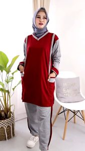 Setelan Olahraga Muslimah Panjang Zumba Jumbo XL-XXXL