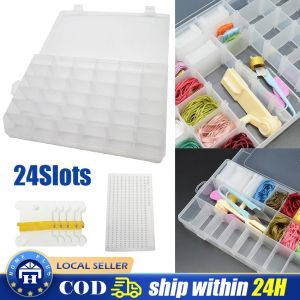 【Local Delivery】 24Colors Set Bobbin Thread Polyester Thread Spools Sewing Machine Bobbins with Storage Box for Embroidery Sewing Accessories ZJJ-Thread-Case