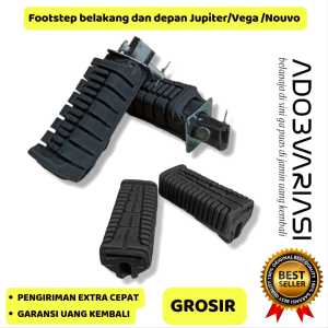 STEP DEPAN DAN BELAKANG/FOOTSTEP JUPITER VEGA NOUVO WARNA HITAM (2 PASANG)