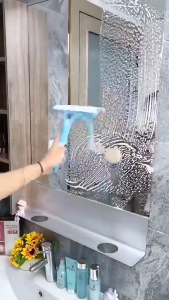 XT 3 in 1 Window Cleaner Wiper Spray Squeegee Silicone Hand-held Window Glass Cleaner Wiper with Sprayer Cleaning tools for Bathroom Tiles Wall Mirror